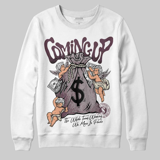 A Ma Maniére x Air Jordan 5 “Violet Ore” DopeSkill Sweatshirt Money Bag Coming Up Graphic Streetwear - WHite