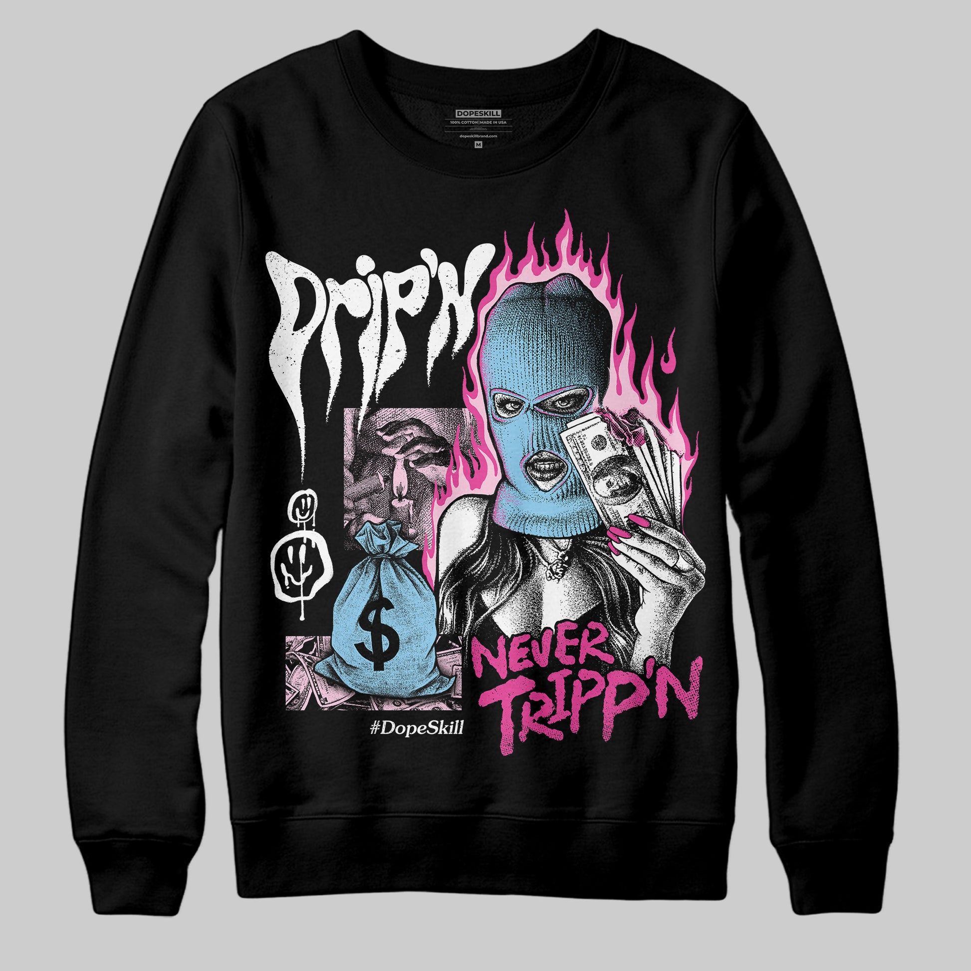 Jordan 6 “Doernbecher” DopeSkill Sweatshirt Drip'n Never Tripp'n Graphic Streetwear - Black