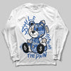 Jordan 1 Low Travis Scott x Fragment DopeSkill Long Sleeve T-Shirt Smile Through The Pain Graphic Streetwear - White