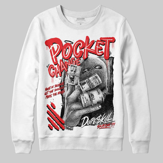 Dunk Low Panda White Black DopeSkill Sweatshirt Pocket Change Graphic Streetwear - White