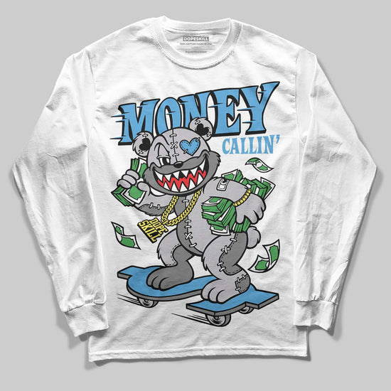 Grey Sneakers DopeSkill Long Sleeve T-Shirt Money Callin' Graphic Streetwear - White