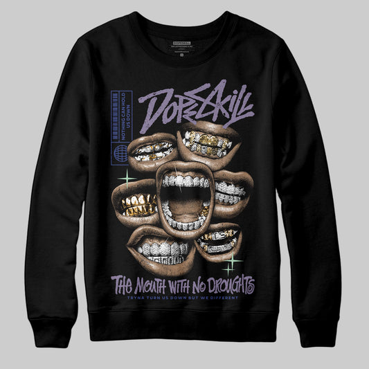 Jordan 1 Retro Low OG Zion Williamson Voodoo Alternate DopeSkill Sweatshirt The Mouth With No Droughts Graphic Streetwear - Black