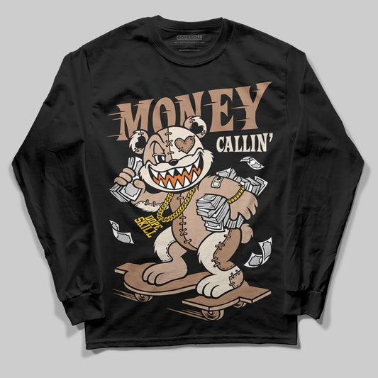 Jordan 4 Retro Cozy Girl DopeSkill Long Sleeve T-Shirt Money Callin' Graphic Streetwear - black