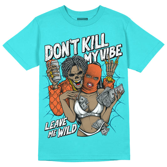 Dunk Low “Miami Dolphins” DopeSkill Tahiti Blue T-shirt Don't Kill My Vibe Graphic Streetwear 