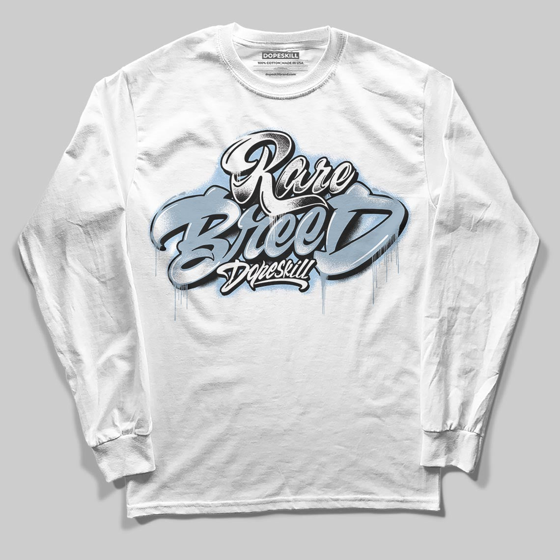 Jordan 40 “Blue Suede” DopeSkill Long Sleeve T-Shirt Rare Breed Type Graphic Streetwear - White