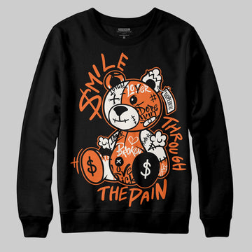 Jordan 1 Retro High OG Shattered Backboard (2025) DopeSkill Sweatshirt Smile Through The Pain Graphic Streetwear - Black