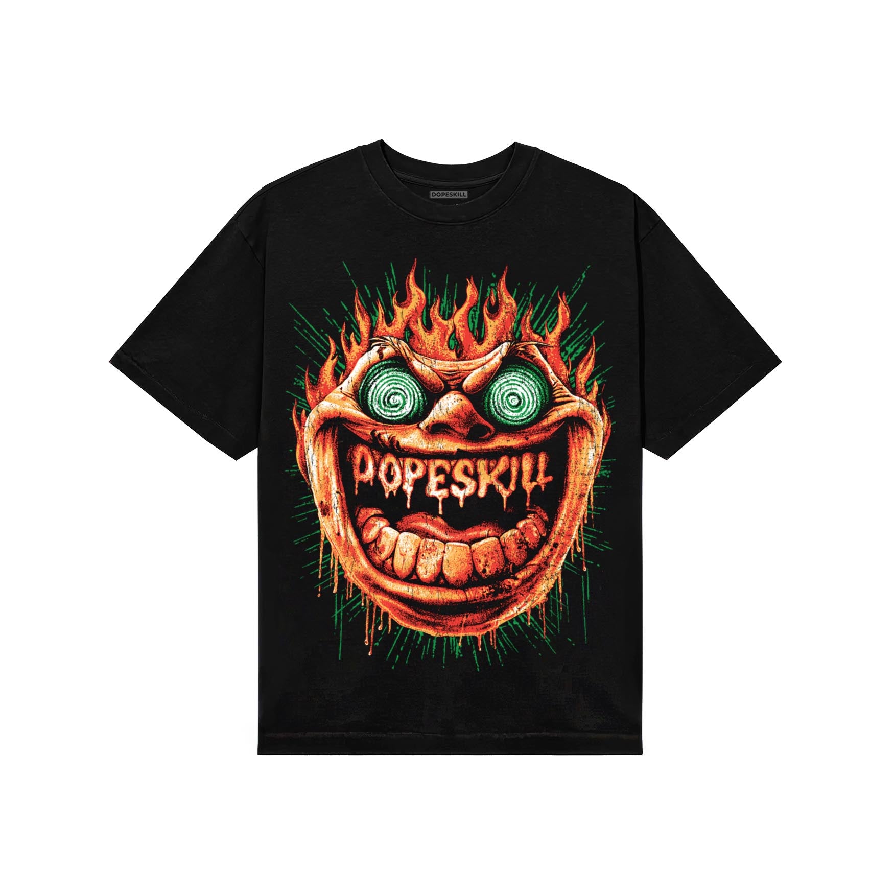 Black and White Sneakers DopeSkill T-Shirt Hellfire Graphic Streetwear - Black