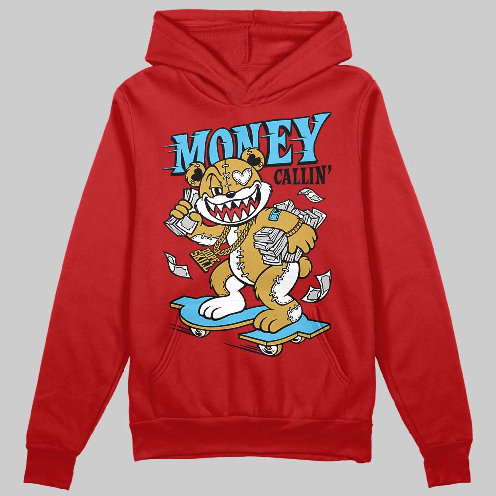 Red Sneakers DopeSkill Hoodie Sweatshirt Money Callin' Graphic Streetwear - Red