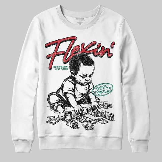 Jordan 3 Mexico 'El Vuelo' DopeSkill Sweatshirt Flexin' Graphic Streetwear - White