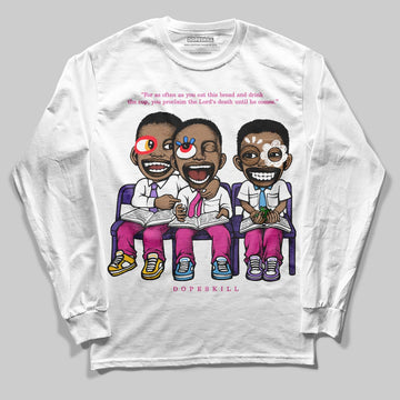 Dunk Low GS “Active Fuchsia” DopeSkill Long Sleeve T-Shirt First Sunday Graphic Streetwear - White