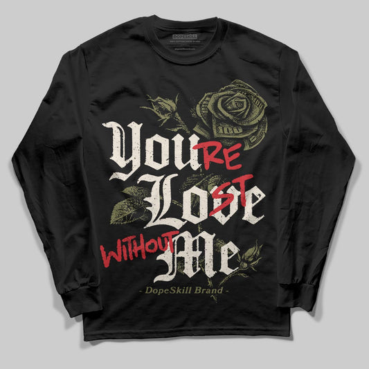 Jordan 3 “Medium Olive” aka “Family Affair” DopeSkill Long Sleeve T-Shirt Trust No One Graphic Streetwear - Black