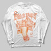 Orange, Black and White Sneakers DopeSkill Long Sleeve T-Shirt Stack Paper Graphic Streetwear - White