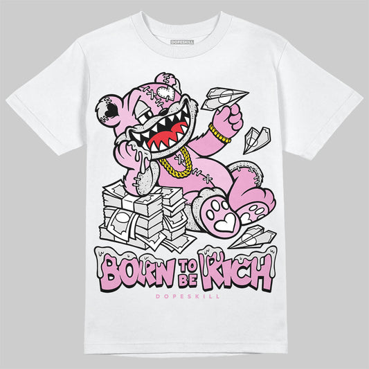 Jordan 4 WMNS “Orchid” DopeSkill T-Shirt Born To Be Rich Graphic Streetwear - White