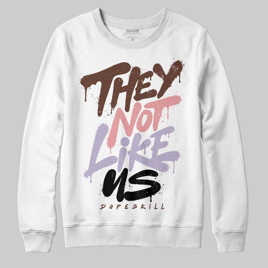 Harris Tweed x Dunk Low Denim Turquoise and Baroque Brown DopeSkill Sweatshirt They Not Like Us Graphic Streetwear - White
