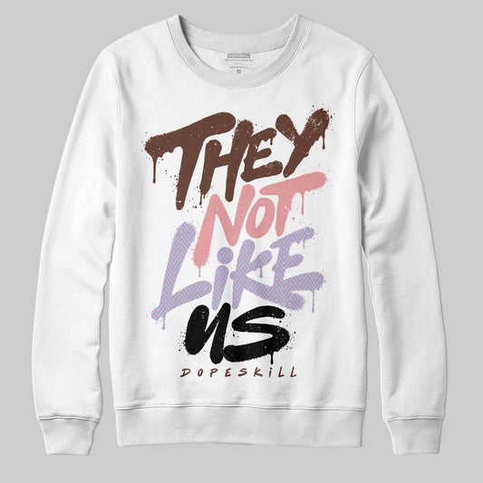 Harris Tweed x Dunk Low Denim Turquoise and Baroque Brown DopeSkill Sweatshirt They Not Like Us Graphic Streetwear - White