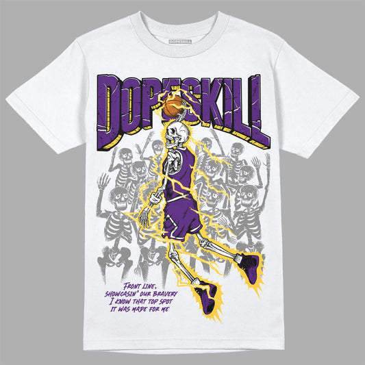 Jordan 12 “Field Purple” DopeSkill T-Shirt Thunder Dunk Graphic Streetwear - White 