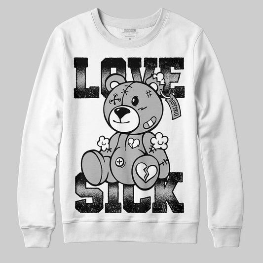 Dunk Low Panda White Black DopeSkill Sweatshirt Love Sick Graphic Streetwear - White