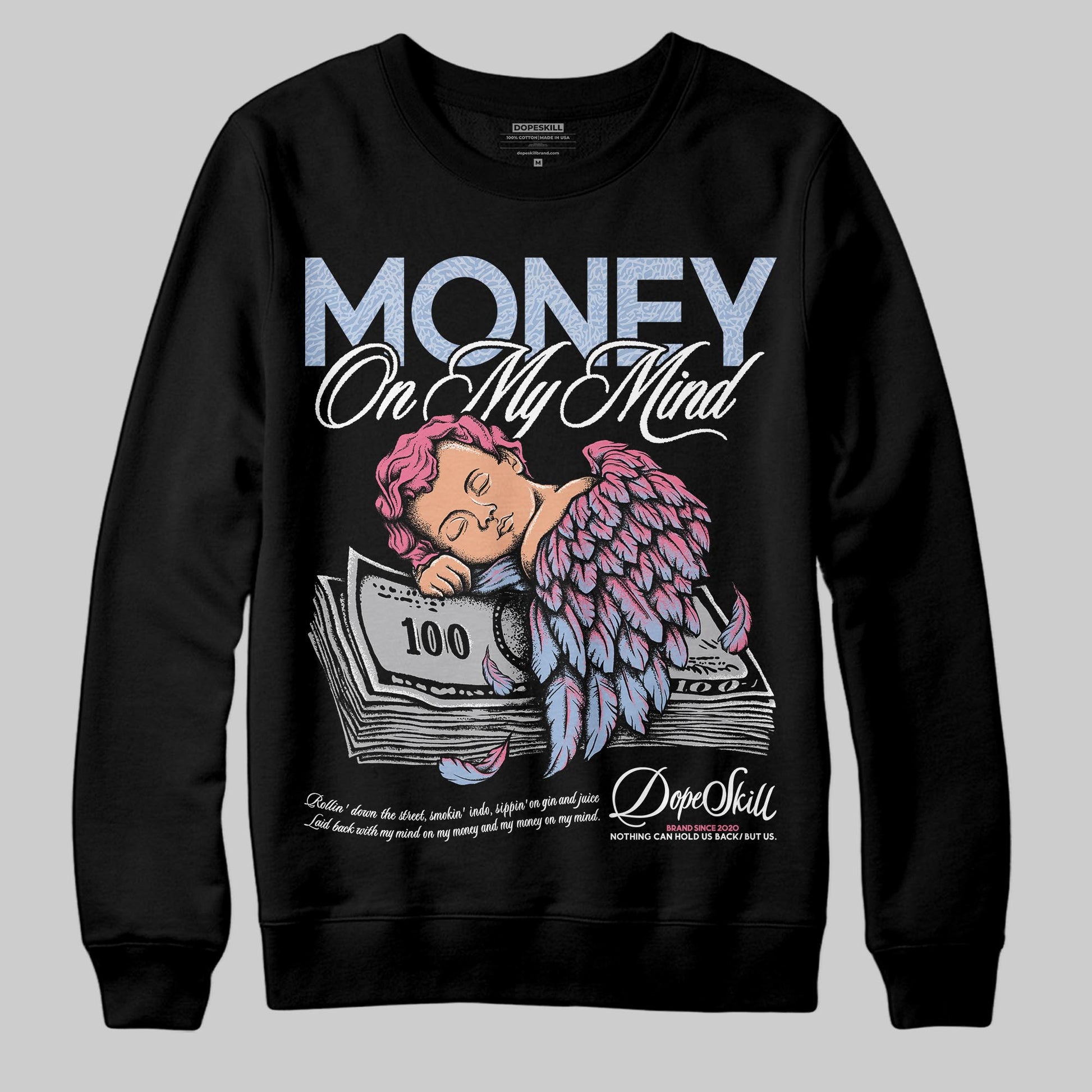 Jordan 3 GS “Cobalt Bliss” DopeSkill Sweatshirt MOMM Graphic Streetwear - Black