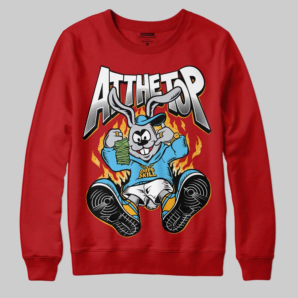 Red Sneakers DopeSkill Sweatshirt At The Top Graphic Streetwear - Red