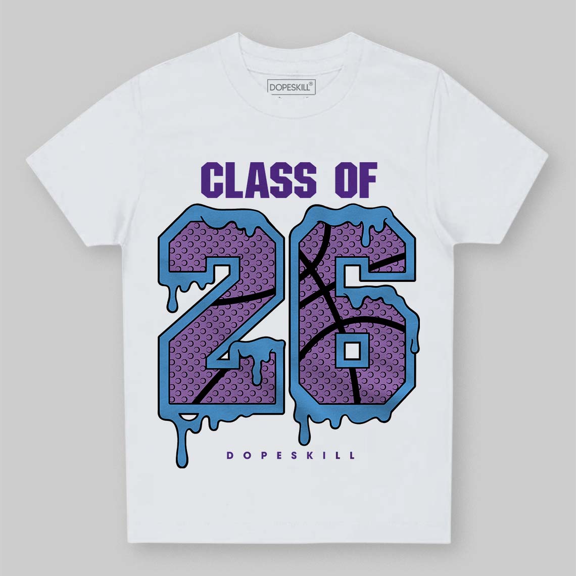 PURPLE Sneakers DopeSkill Toddler Kids T-shirt 26 Drip Graphic Streetwear - White