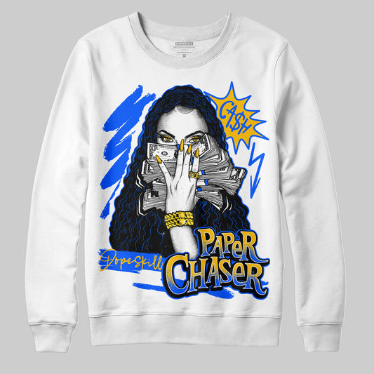 Royal Blue Sneakers DopeSkill Sweatshirt NPC Graphic Streetwear - White
