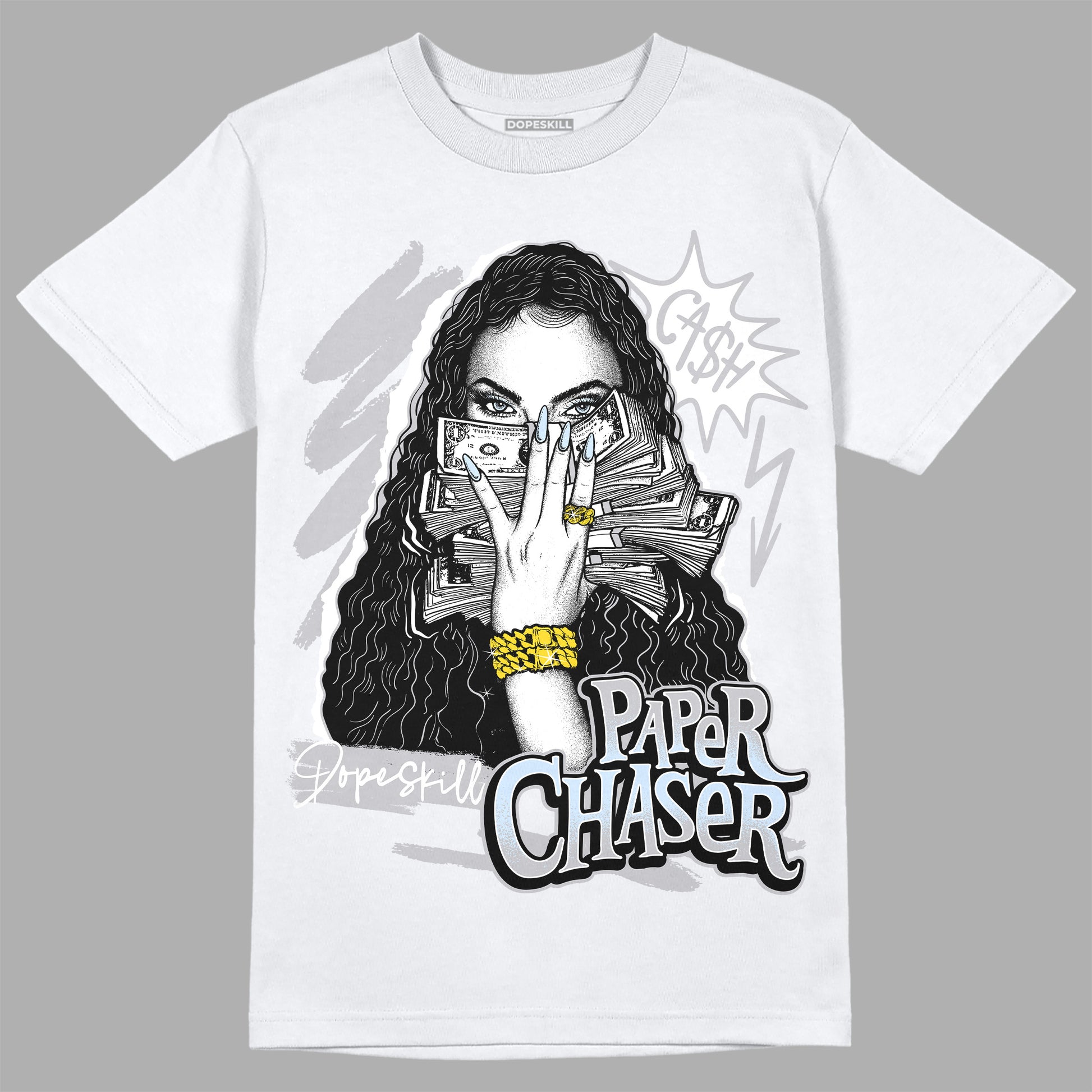 Jordan 11 Retro Low Cement Grey DopeSkill T-Shirt NPC Graphic Streetwear - White