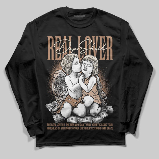 Jordan 4 Retro Cozy Girl DopeSkill Long Sleeve T-Shirt Real Lover Graphic Streetwear - Black