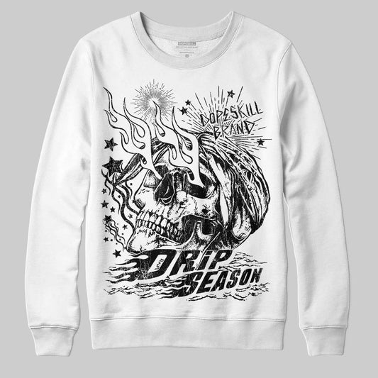 Dunk Low Panda White Black DopeSkill Sweatshirt Drip Season Graphic Streetwear - White