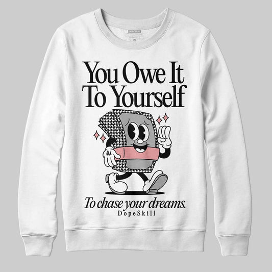Harris Tweed x Wmns Dunk Low 'Black Phantom' DopeSkill Sweatshirt Owe It To Yourself Graphic Streetwear - White