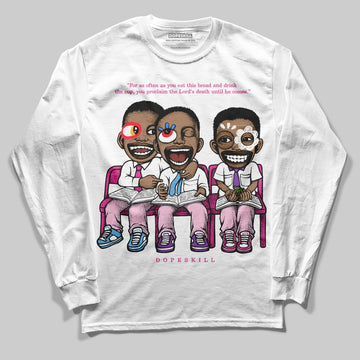 Dunk Low GS 'Triple Pink' DopeSkill Long Sleeve T-Shirt First Sunday Graphic Streetwear - White