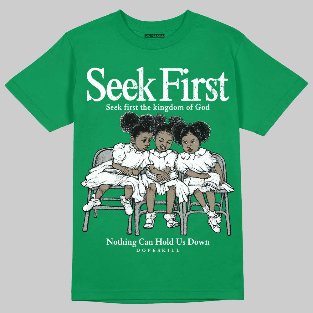 Jordan 5 “Lucky Green” DopeSkill T-Shirt New Seek First Graphic Streetwear - Irish Green