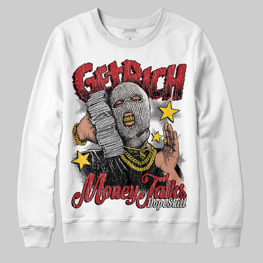 Nigel Sylvester x Jordan 1 Low OG “Nitro” DopeSkill Sweatshirt Get Rich Graphic Streetwear - White