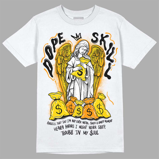 Jordan 6 “Yellow Ochre” DopeSkill T-Shirt Angels Graphic Streetwear - White