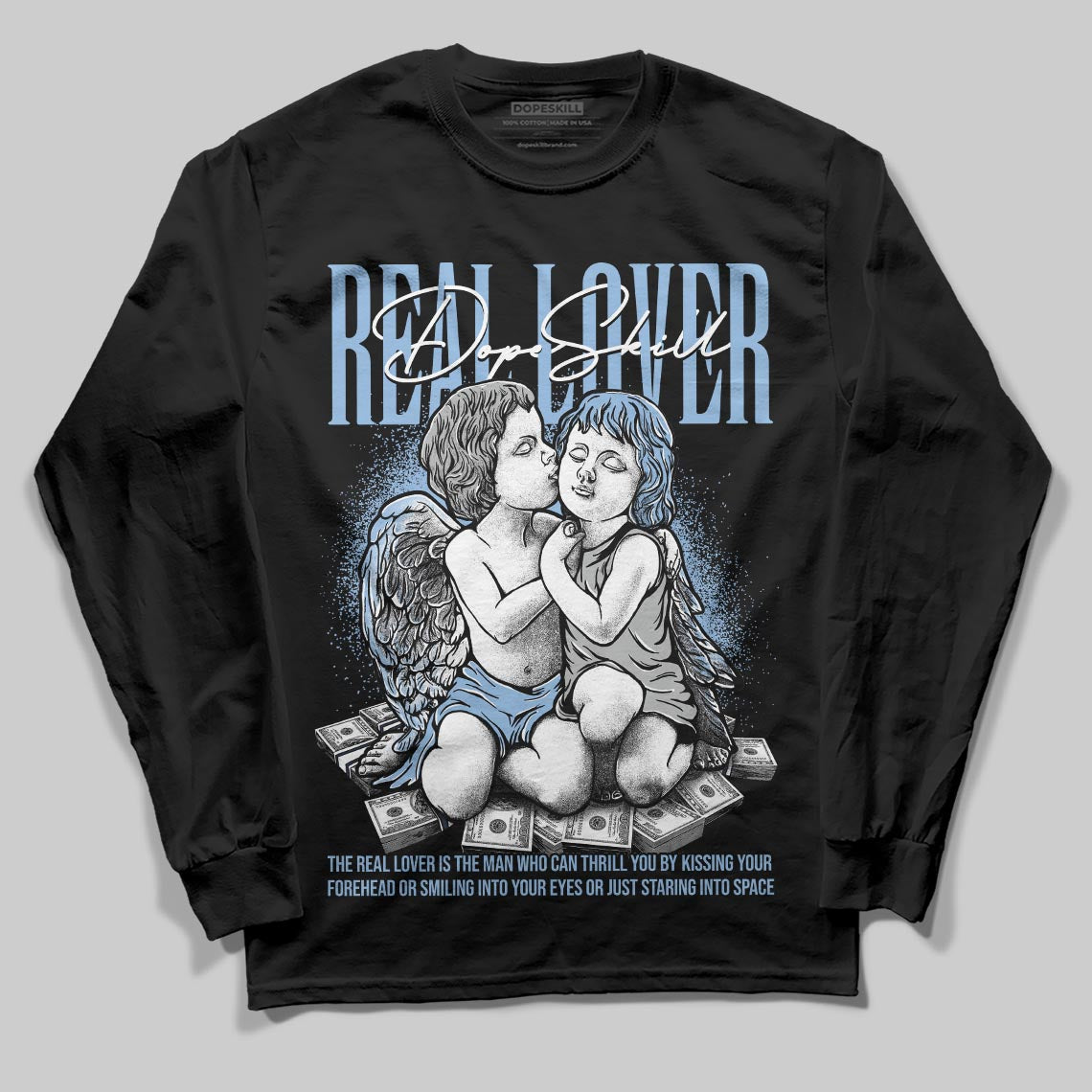 Asics Gel-Cumulus 16 Wash/Independence Blue DopeSkill Long Sleeve T-Shirt Real Lover Graphic Streetwear - Black