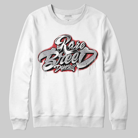 Jordan 4 OG “White Cement” DopeSkill Sweatshirt Rare Breed Type Graphic Streetwear - White