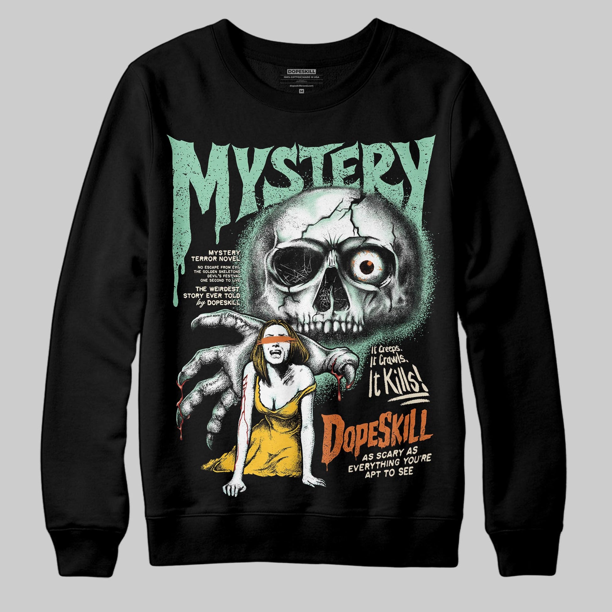 SB Dunk Low Rodeo Tourmaline DopeSkill Sweatshirt Mystery Ghostly Grasp Graphic Streetwear - Black