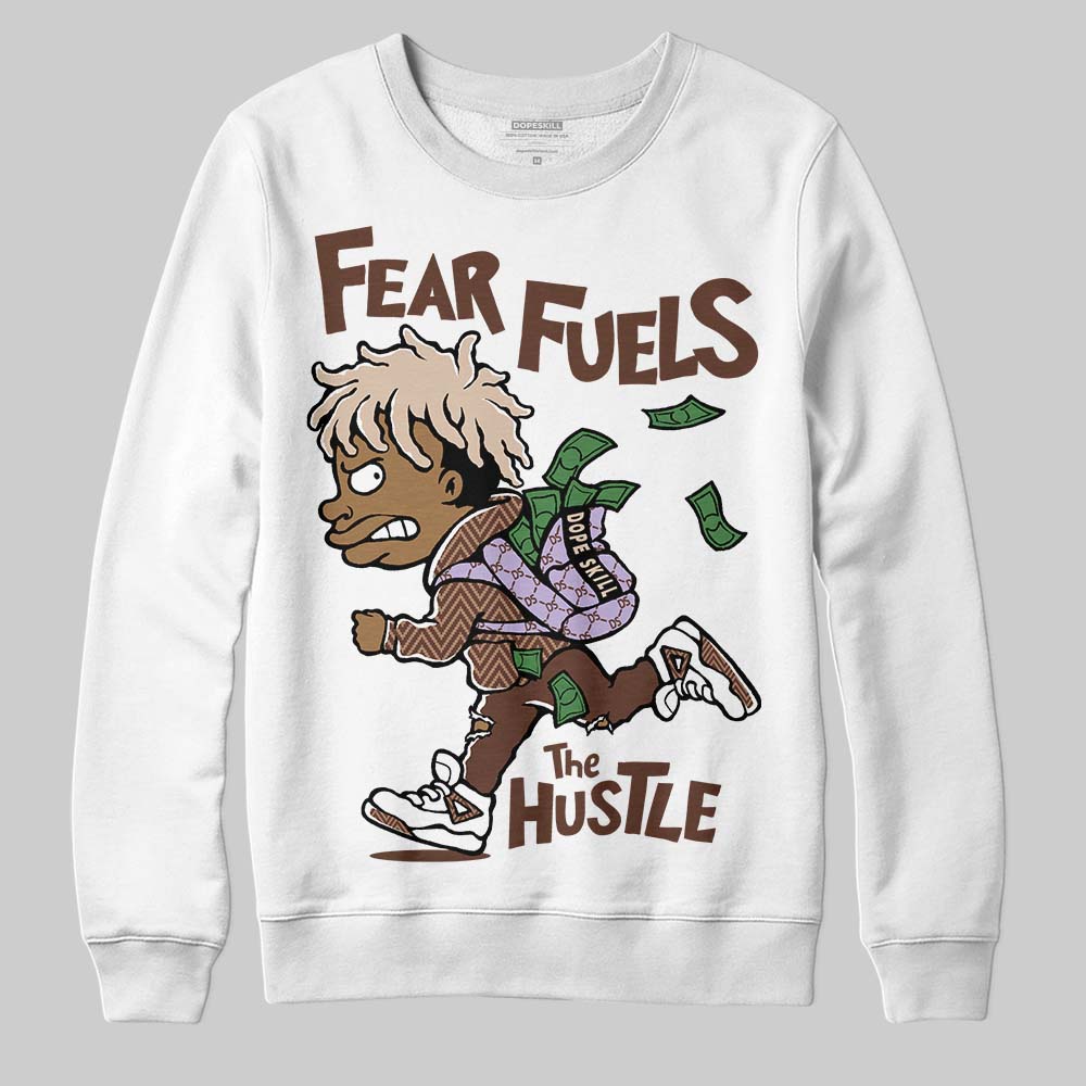 Harris Tweed x Wmns Dunk Low 'Sesame' DopeSkill Sweatshirt Fear Fuels The Hustle Graphic Streetwear - White