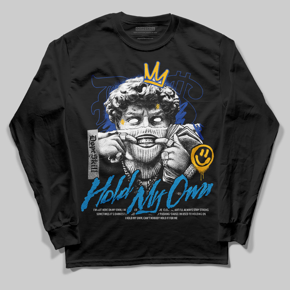 Royal Blue Sneakers DopeSkill Long Sleeve T-Shirt In My Way Graphic Streetwear - Black