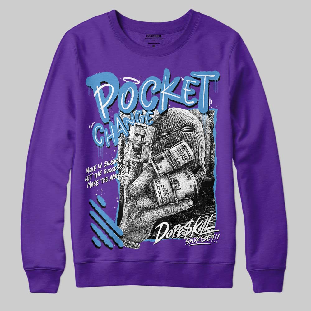 PURPLE Sneakers DopeSkill Sweatshirt Pocket Change Graphic Streetwear - Purple