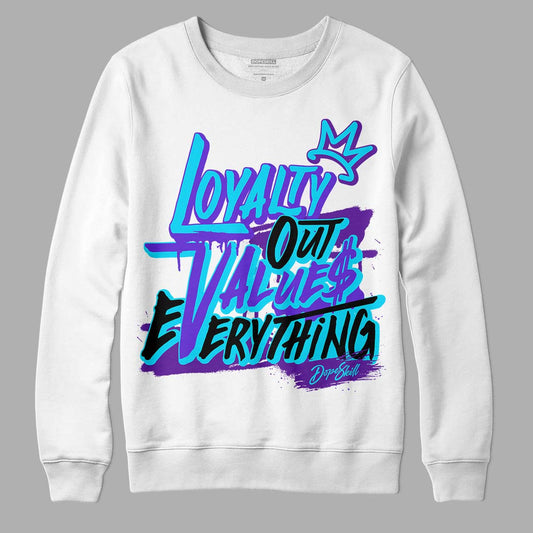 Jordan 6 "Aqua" DopeSkill Sweatshirt LOVE Graphic Streetwear - White 