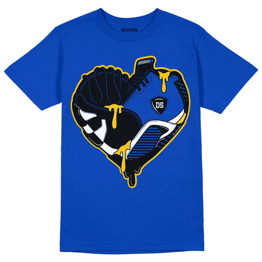 Jordan 14 “Laney” DopeSkill Varsity Royal T-Shirt Heart Jordan 14 Graphic Streetwear