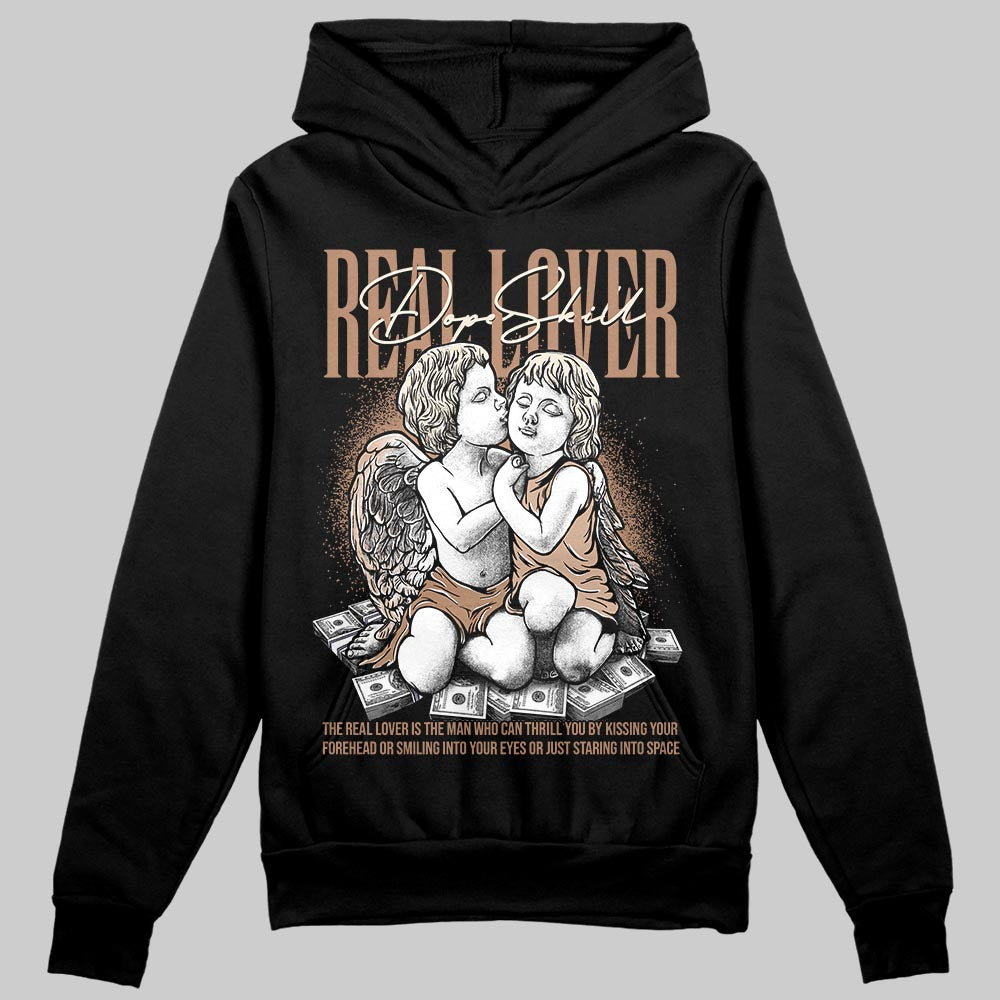 Jordan 4 Retro Cozy Girl DopeSkill Hoodie Sweatshirt Real Lover Graphic Streetwear - Black