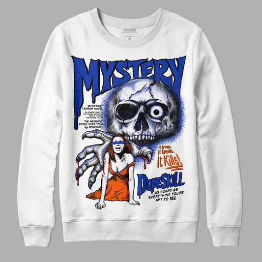 Dunk Futura Orange Blaze DopeSkill Sweatshirt Mystery Ghostly Grasp Graphic Streetwear - White