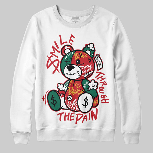 Jordan 3 Mexico 'El Vuelo' DopeSkill Sweatshirt Smile Through The Pain Graphic Streetwear - White