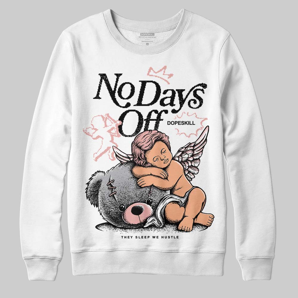 Jordan 1 Low OG “Rust Pink” DopeSkill Sweatshirt New No Days Off Graphic Streetwear - White