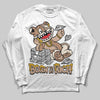Jordan 4 Retro Cozy Girl DopeSkill Long Sleeve T-Shirt Born To Be Rich Graphic Streetwear - White