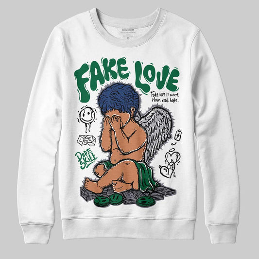 Asics GT-2160 ‘Shamrock Green’ DopeSkill Sweatshirt False Love Graphic Streetwear - White