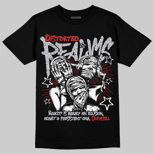 Jordan 5 Retro OG Black Metallic Reimagined DopeSkill T-Shirt Distorted Realms Graphic Streetwear - Black
