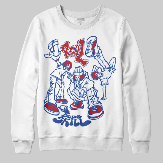 Jordan 4 “Rare Air” DopeSkill Sweatshirt Real Y2K Players Graphic Streetwear - White