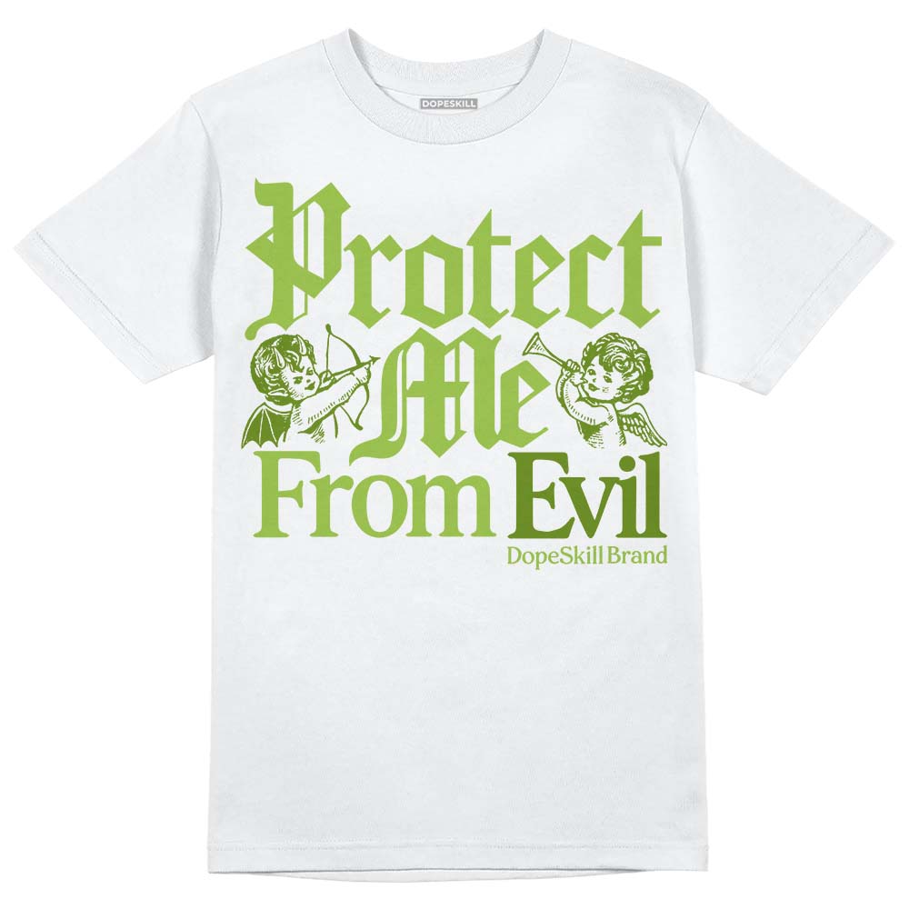 SB Dunk Low Chlorophyll DopeSkill T-Shirt Protect Me From Evil Graphic Streetwear - White
